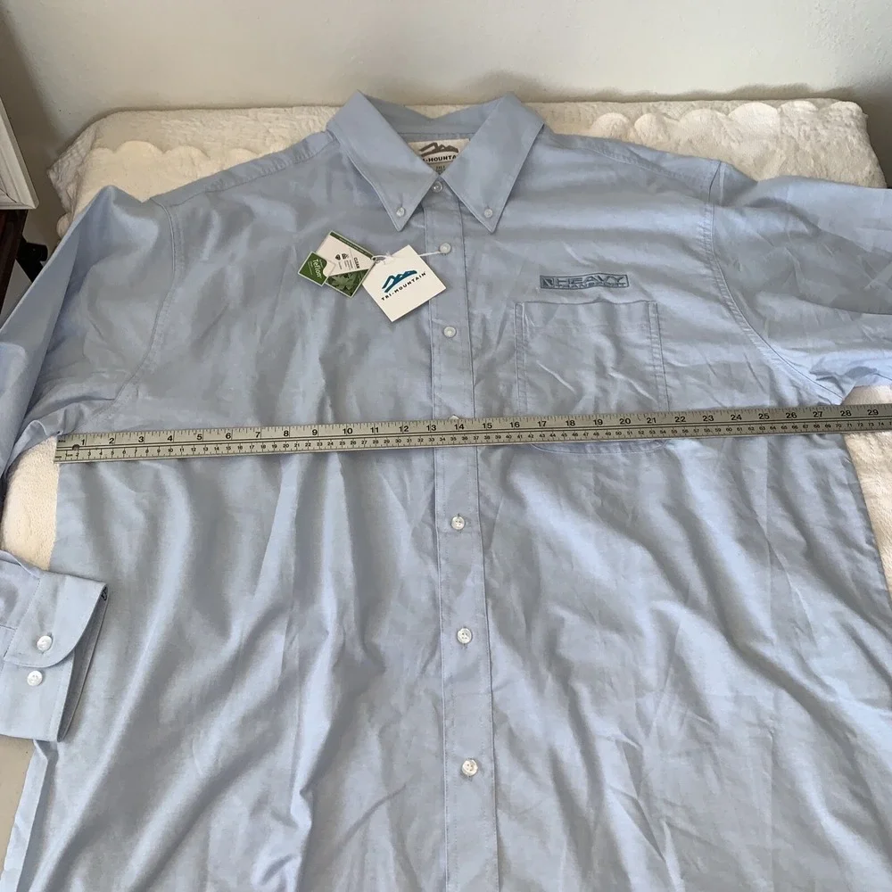 Bragg Heavy Transport LS Blue Shirt Men's 2XL 2XLT Crane Machinery NWT Tall‎